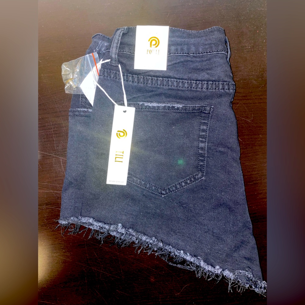Black Fringe Shorts - Size 8